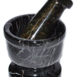 2 1/2 in. Black Zebra mortar and pestle set
