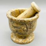 2 1/2 in. Fossil Coral mortar and pestle set