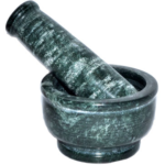 4 in. Green Marble mortar and pestle set
