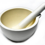 5 in. Mortar/Pestle white ceramic