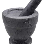 4 in. Black Marble Mortar and Pestle Set