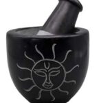 3 in. Sun Soapstone mortar & pestle set