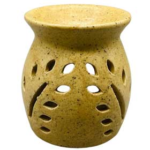 3 3/4 in. Beige Ceramic oil diffuser