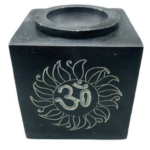 3 in. square Om soapstone oil diffuser