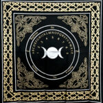 24 in.x24 in. Triple Moon Pendulum/ Ouija altar cloth