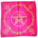 21 in. x 21 in. Pink Goddess of Earth Pentagram altar cloth
