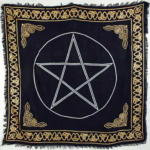 Gold Bordered Pentagram altar cloth 36 in. x 36 in.