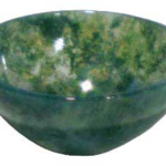 2 in. Green Moss Agate Devotional Bowl