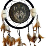 Wolf dream catcher 13 in.