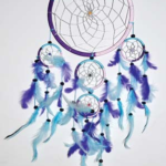 8 1/2 in. 5 Rings multi  dream catcher