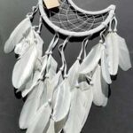 8 1/2 in. Half Moon white dream catcher