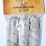 (set of 3) White Sage smudge stick 3 in.