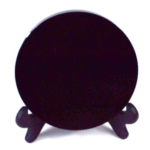 12cm Black Obsidian scrying mirror W/ stand
