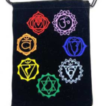 (set of 10) 5 in.x 7 in. Chakra Black velveteen bag