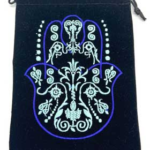 (set of 10) 5 in.x 7 in. Fatima Hand Black velveteen bag