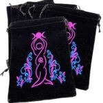(set of 10) 5 in.x 7 in. Goddess Black velveteen bag