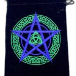 (set of 10) 5 in.x 7 in. Pentagram Black velveteen bag