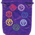 6 in.x 8 in. 7 Chakra Purple velveteen bag