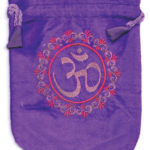6 in.x 8 in. Om Purple velveteen bag