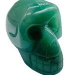 ~2 in. Aventurine, Green Skull