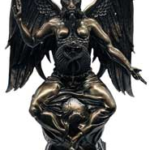 14 1/2 in. Baphomet bronze color