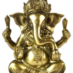 5 3/4 in. gold Ganesha