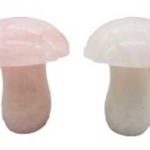 (set of 2) 1 3/4 in. Mushroom Rose Quartz