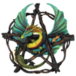 Forest Pentagram Dragon Wall Plaque 13 in.
