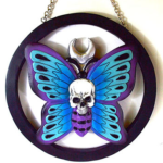 8 in. Skull on Butterfly