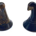 (set of 2) 1 3/4 in. Witch's Hat Tiger Eye